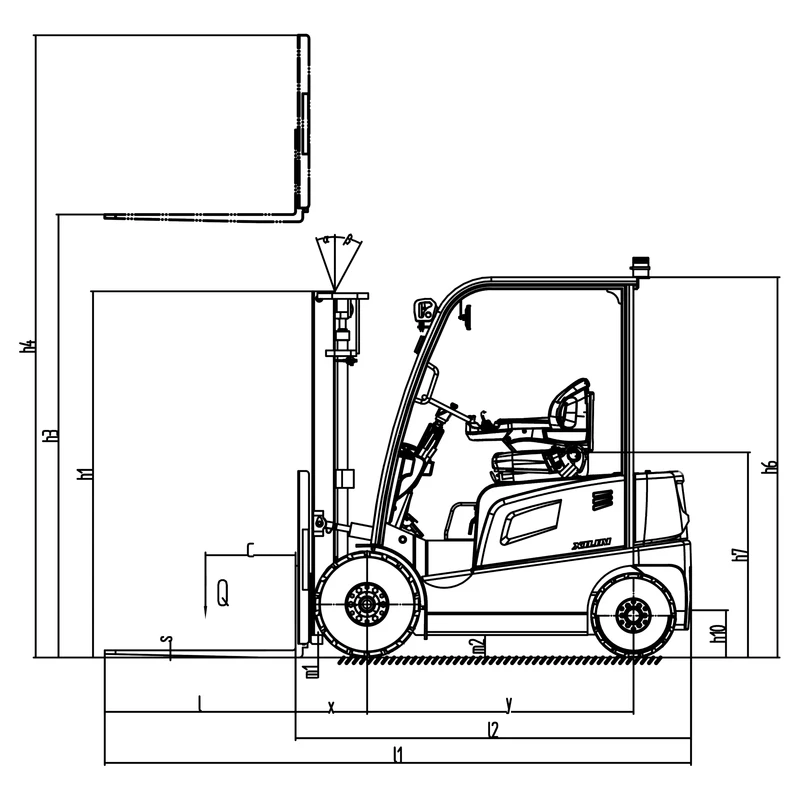 Wózek widłowy AC ECV16S–ECV35S o wysokości podnoszenia do 6500 mm