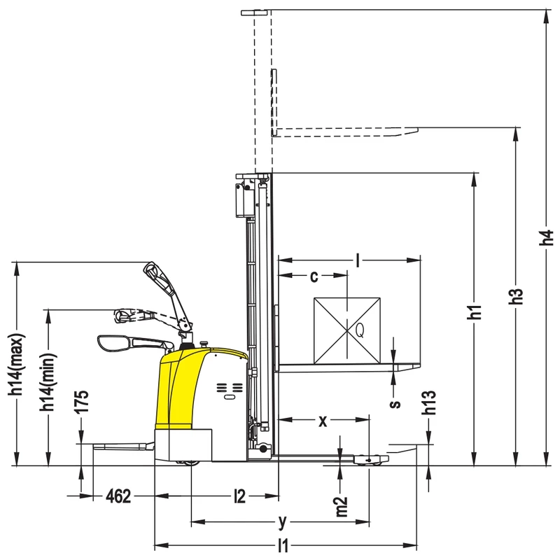 Wózek podnośnikowy z platformą EVV10-P/EVV12-P/EVV15-P — widok produktu