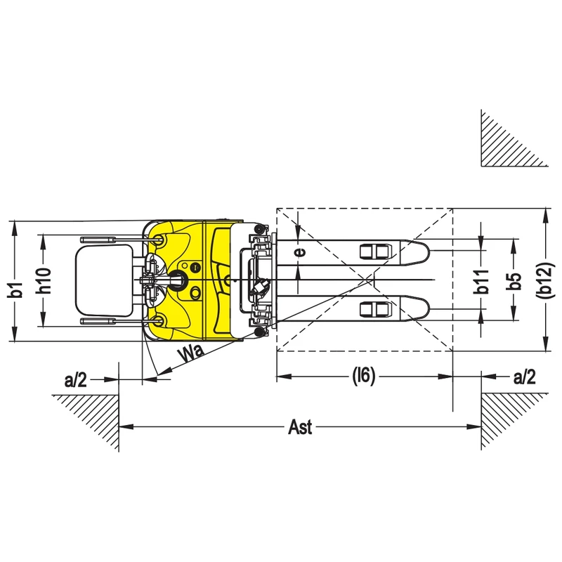 Elektryczny wózek podnośnikowy EVV10-P/EVV12-P/EVV15-P o wysokości podnoszenia do 5600 mm
