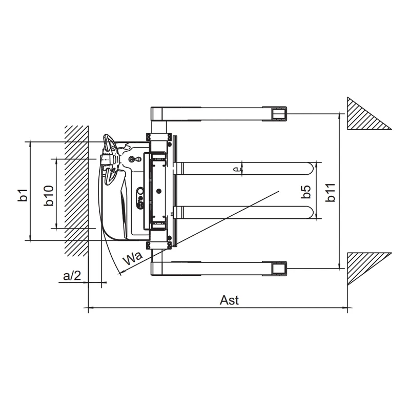 Electric Straddle Stacker (EVV10B-PV/EVV12B-PV/EVV15B-PV) 1000-1500 kg 1600-3000 mm