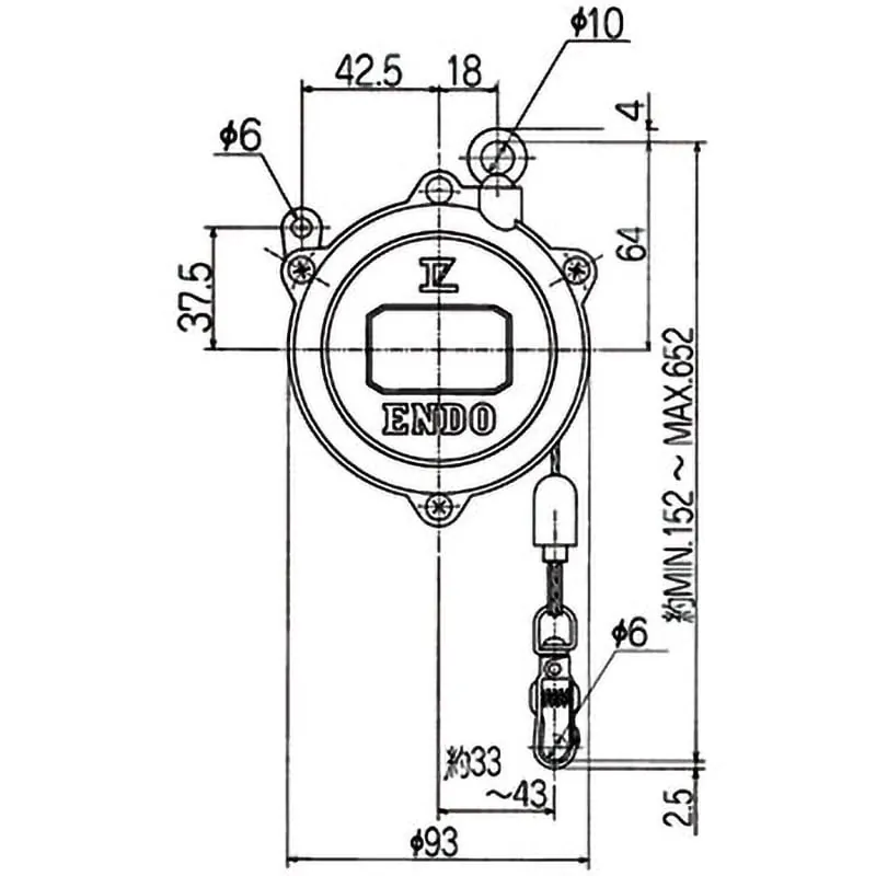 Balanser sprężynowy ENDO Zero Gravity EK-00 0,5–1,5 kg – widok 3