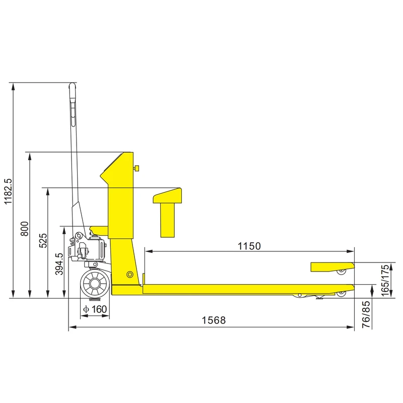 Waga i drukarka w wózku paletowym RPVV2000/RPVV2000P 2000 kg