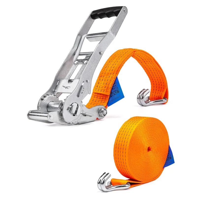Dwuczęściowy pas mocujący z grzechotką ERGO (DKG5-50-ERGO) 5000 kg, 50 mm