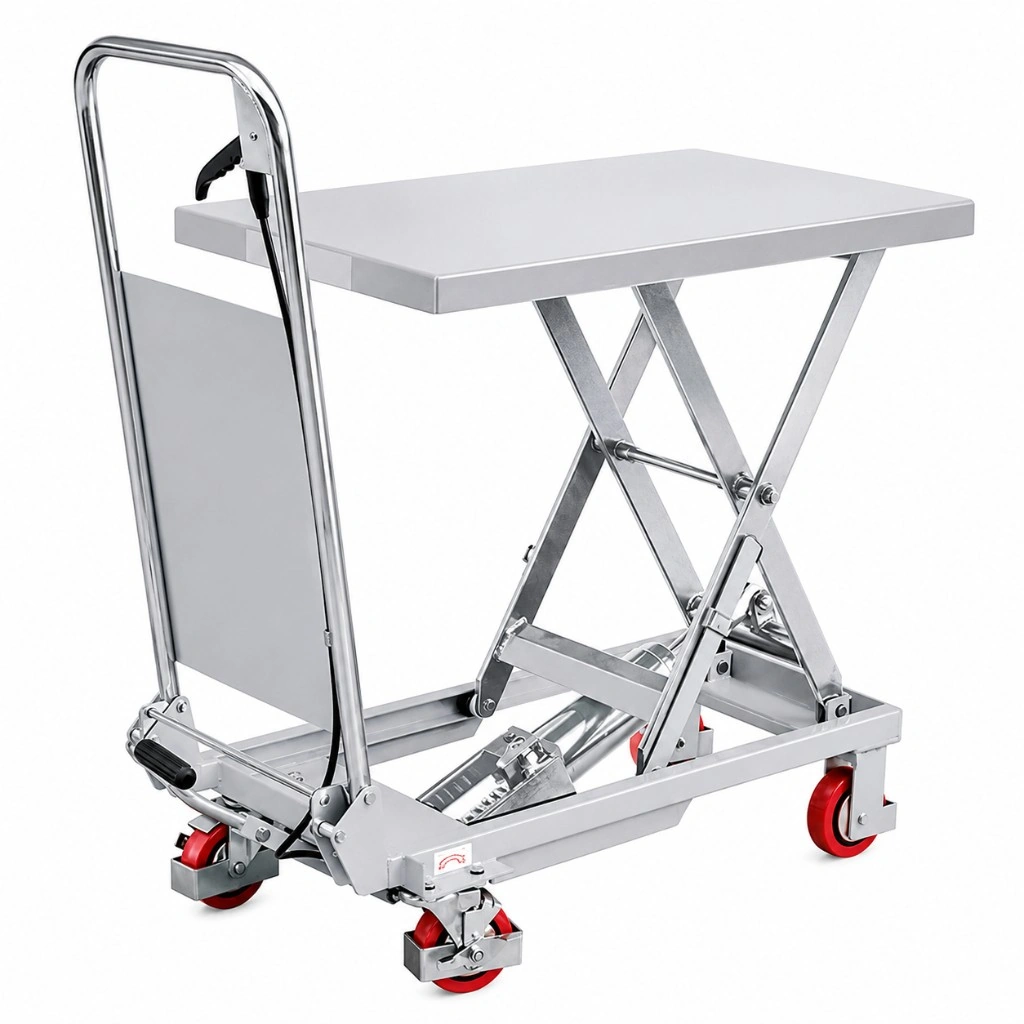 Mobilny stół podnośny ze stali nierdzewnej (MPS150S) 150 kg