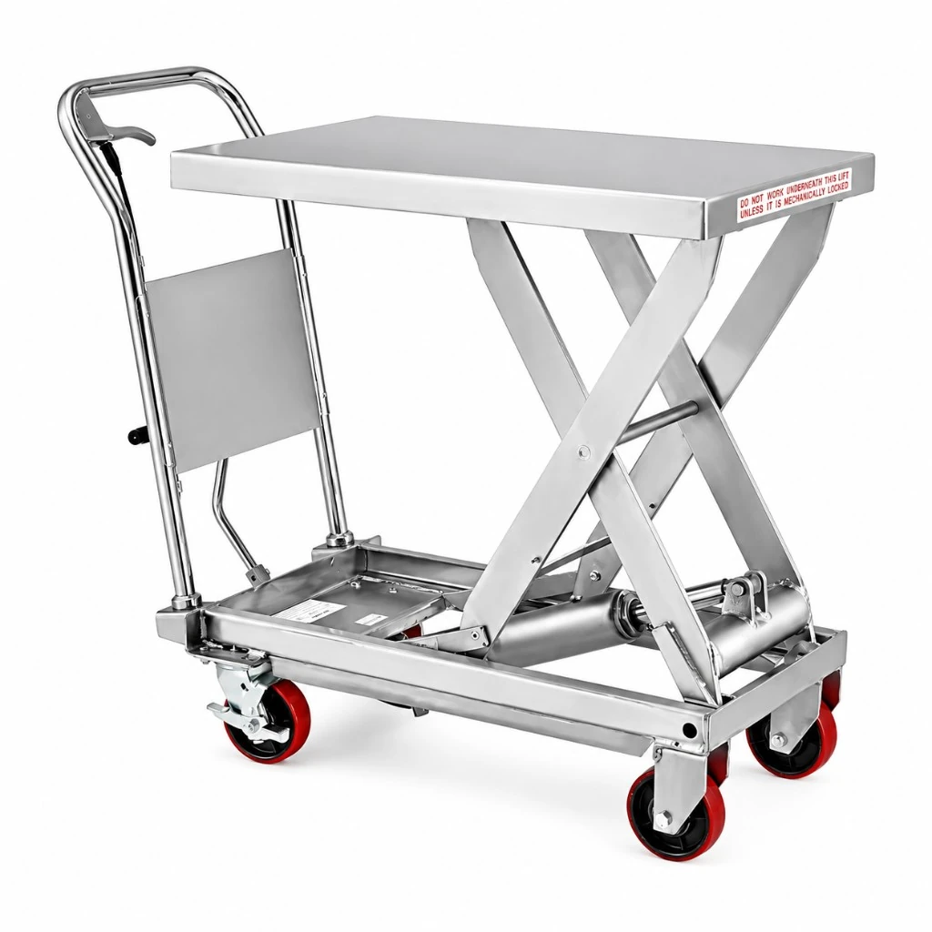 Mobilny stół podnośny ze stali nierdzewnej (MPS300S) 300 kg