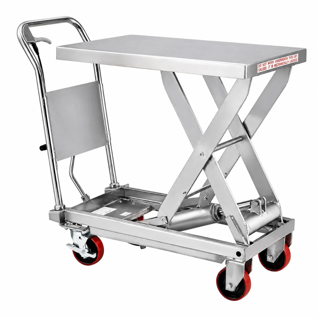 Mobilny stół podnośny ze stali nierdzewnej (MPS500S) 500 kg