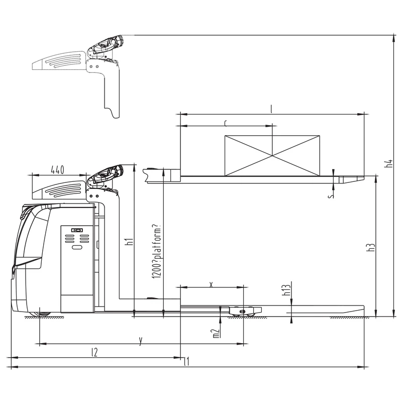 Elektryczny wózek do kompletacji NKV10/NKV12 1000–1200 kg – widok 4