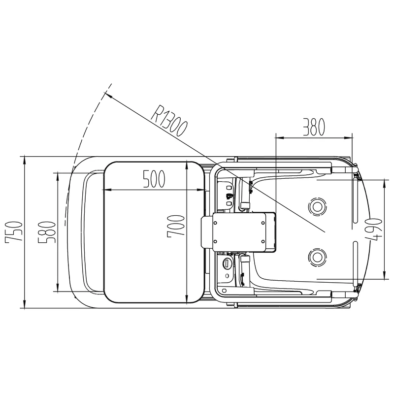 Mini wózek do kompletacji zamówień MKV 90–150 kg, 4225 mm — widok 5