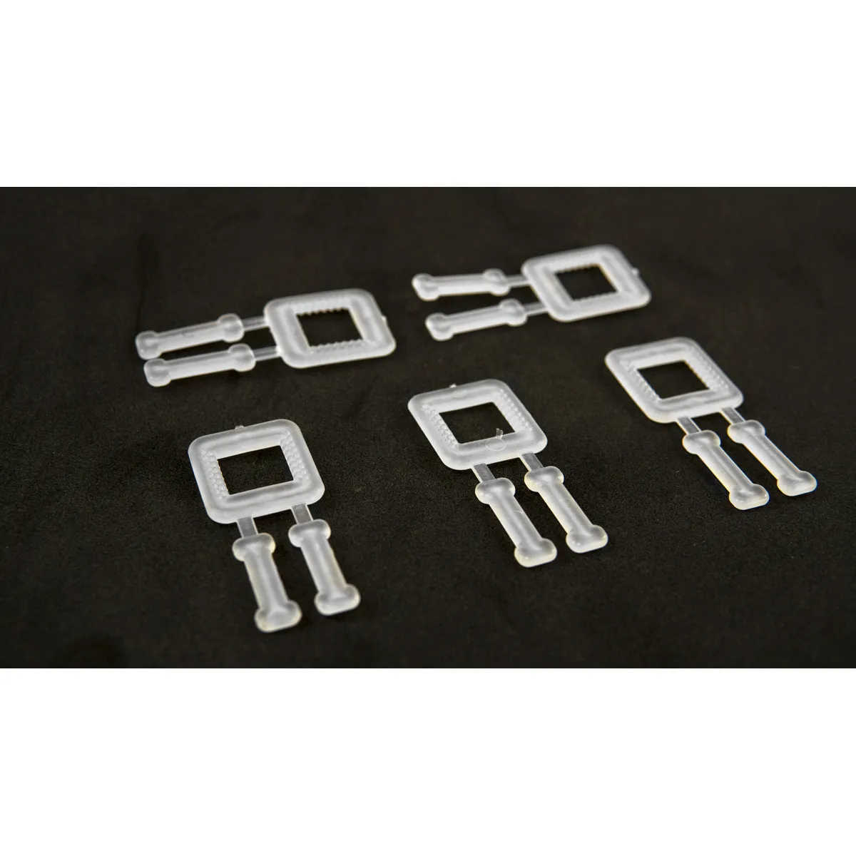 Białe plastikowe zapinki do taśmy spinającej PP (BUCKLES-5P) 12 mm