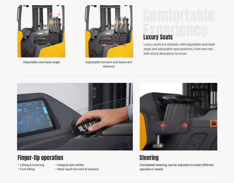 Wózek wysokiego składowania (reach truck) serii Deluxe REV20D