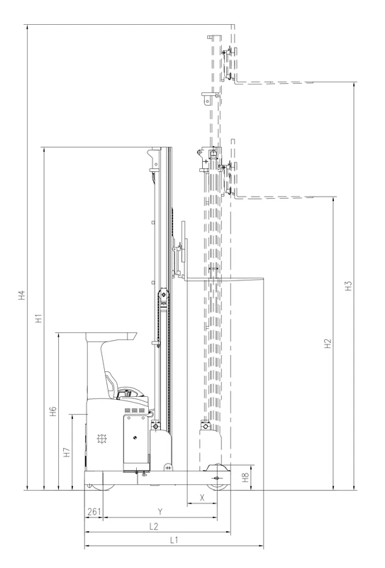 Elektryczny wózek wysokiego składowania REV20 2000 kg – zdjęcie 2