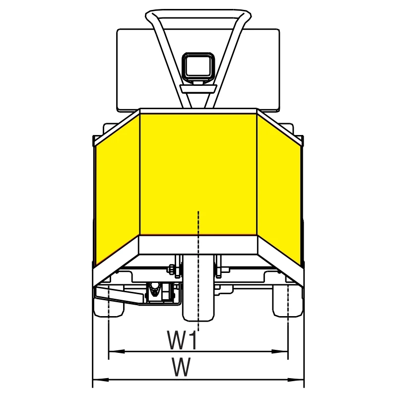 Wózek osobowo-transportowy VEV05 500 kg – widok dodatkowy