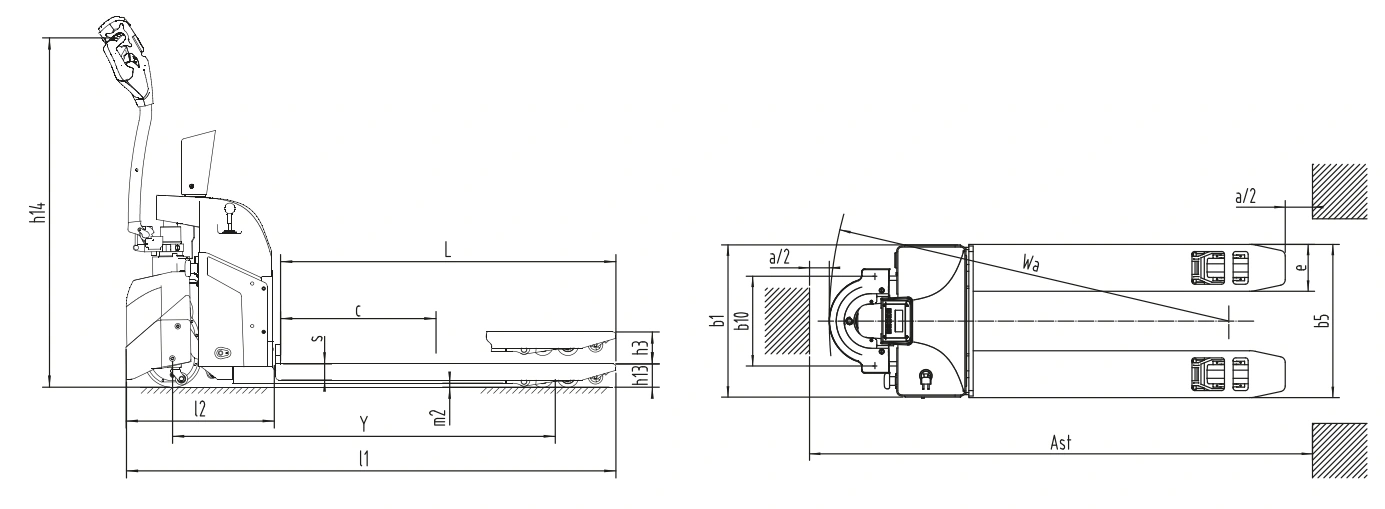 System ważenia w elektrycznym wózku paletowym CBD15W-EC/CBD20W-EC